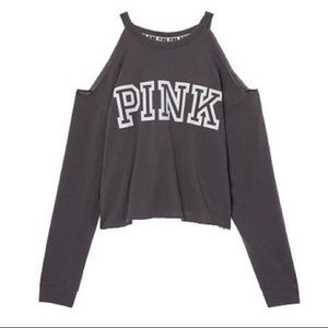 VS Pink Cold Shoulder Crop Top